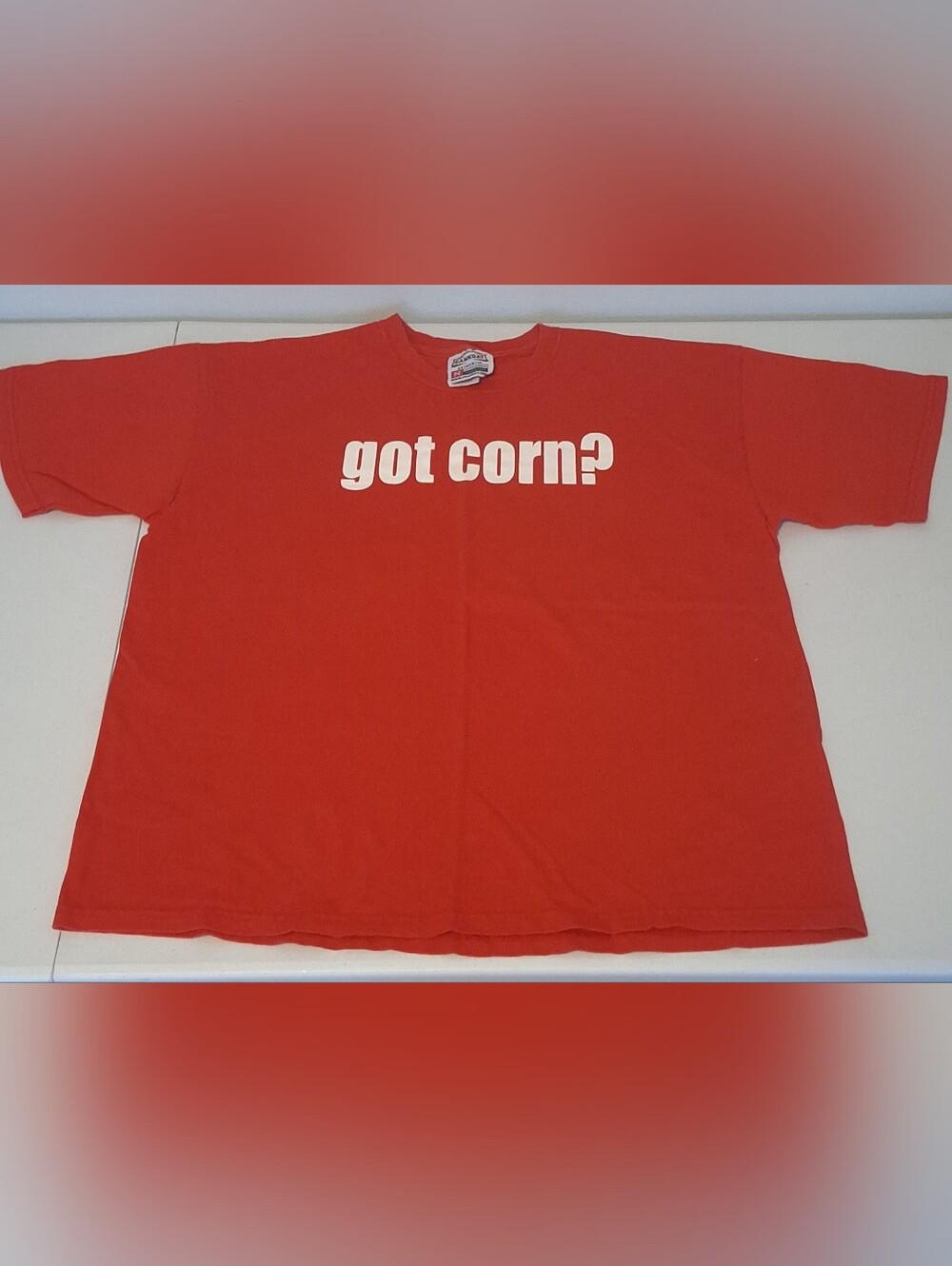 Red "got corn?" Graphic T-Shirt XLarge